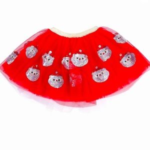 Christmas sequin Sparkle Red Tutu Skirt